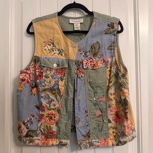 Vintage Floral Patchwork Vest